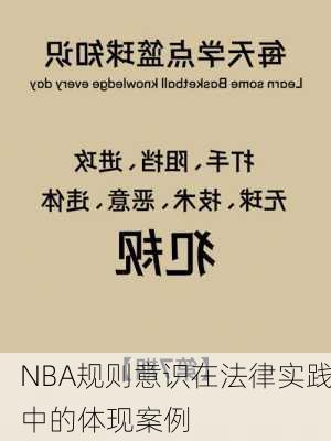 NBA规则意识在法律实践中的体现案例