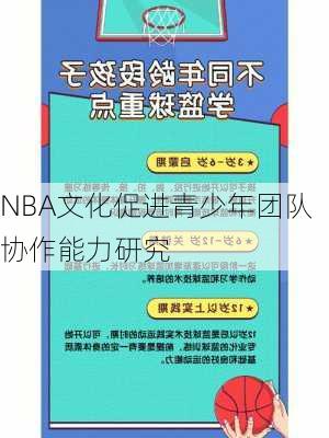 NBA文化促进青少年团队协作能力研究