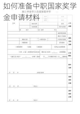 如何准备中职国家奖学金申请材料