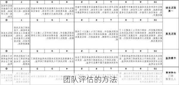 团队评估的方法