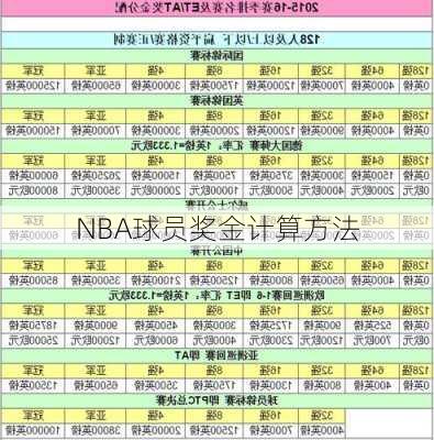 NBA球员奖金计算方法