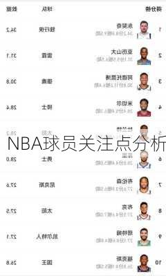 NBA球员关注点分析