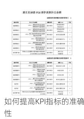 如何提高KPI指标的准确性