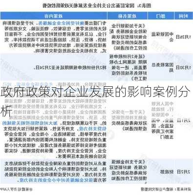 政府政策对企业发展的影响案例分析