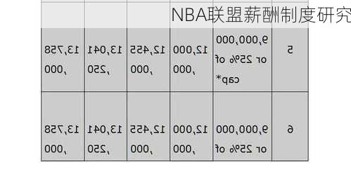 NBA联盟薪酬制度研究