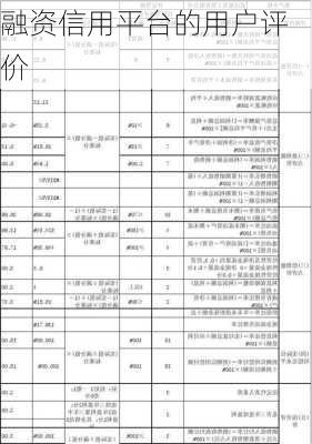 融资信用平台的用户评价