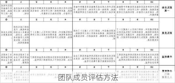 团队成员评估方法