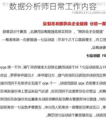 数据分析师日常工作内容