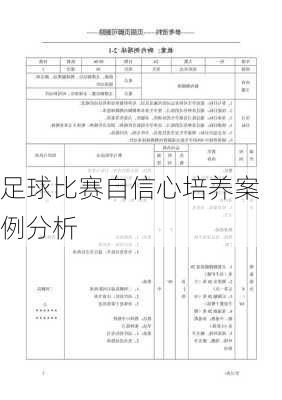 足球比赛自信心培养案例分析