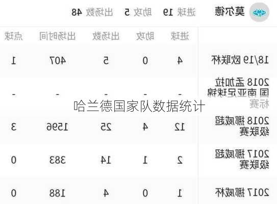 哈兰德国家队数据统计