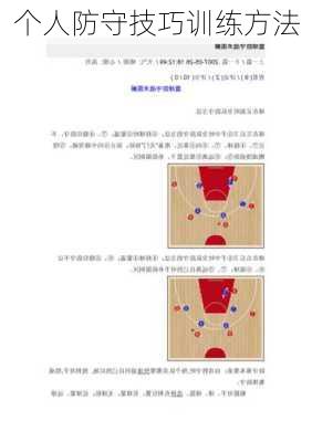 个人防守技巧训练方法