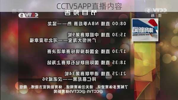 CCTV5APP直播内容