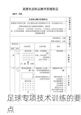 足球专项技术训练的要点