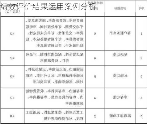 绩效评价结果运用案例分析