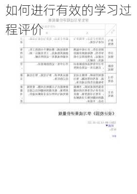 如何进行有效的学习过程评价