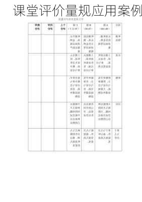 课堂评价量规应用案例