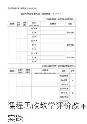 课程思政教学评价改革实践