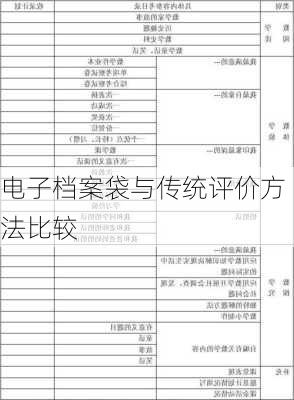 电子档案袋与传统评价方法比较