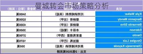 曼城转会市场策略分析