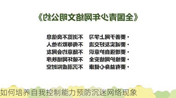 如何培养自我控制能力预防沉迷网络现象