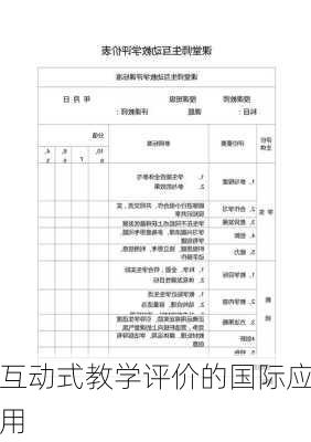 互动式教学评价的国际应用