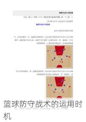 篮球防守战术的运用时机