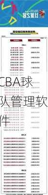 CBA球队管理软件