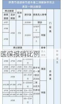 医保报销比例