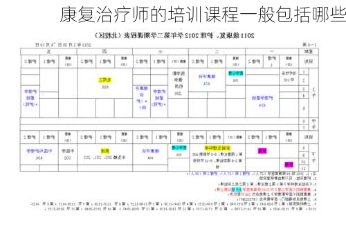 康复治疗师的培训课程一般包括哪些