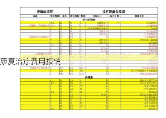 康复治疗费用报销