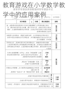 教育游戏在小学数学教学中的应用案例