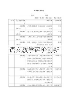 语文教学评价创新