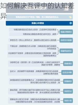 如何解决互评中的认知差异