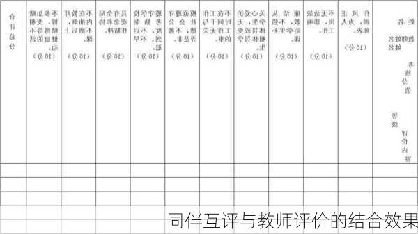 同伴互评与教师评价的结合效果