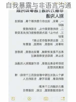 自我暴露与非语言沟通