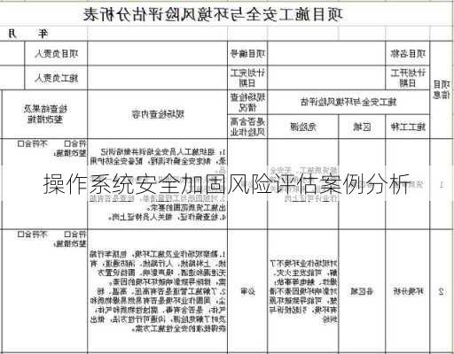 操作系统安全加固风险评估案例分析