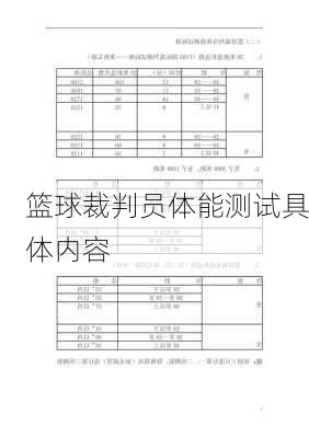 篮球裁判员体能测试具体内容