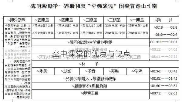 空中课堂的优点与缺点