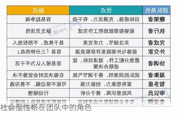 社会型性格在团队中的角色