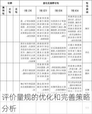 评价量规的优化和完善策略分析