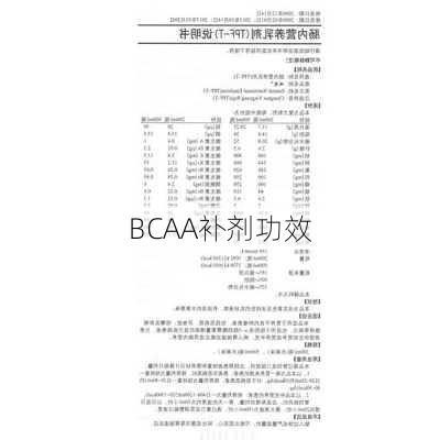 BCAA补剂功效