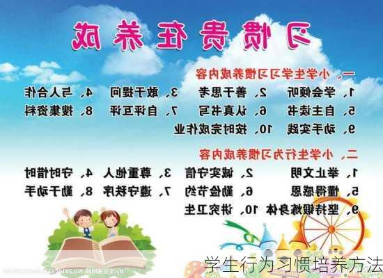 学生行为习惯培养方法