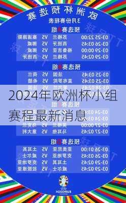 2024年欧洲杯小组赛程最新消息