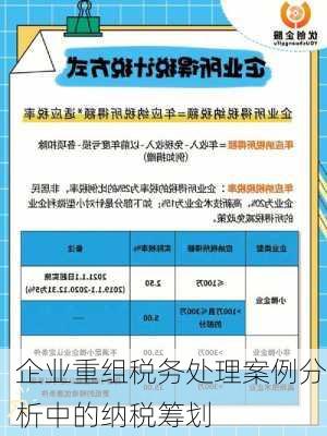 企业重组税务处理案例分析中的纳税筹划