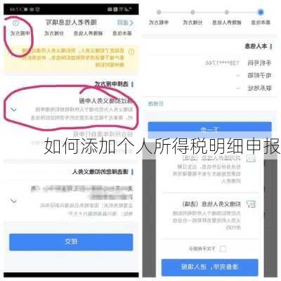 如何添加个人所得税明细申报