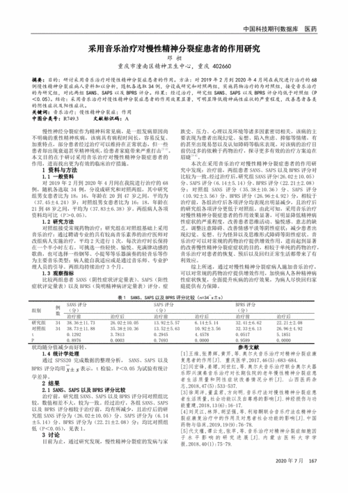 音乐治疗临床研究文献