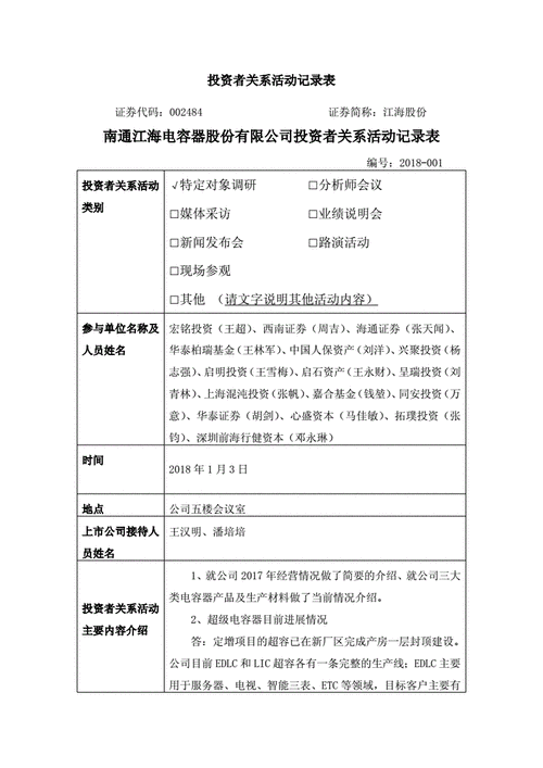 海航通信投资者关系活动