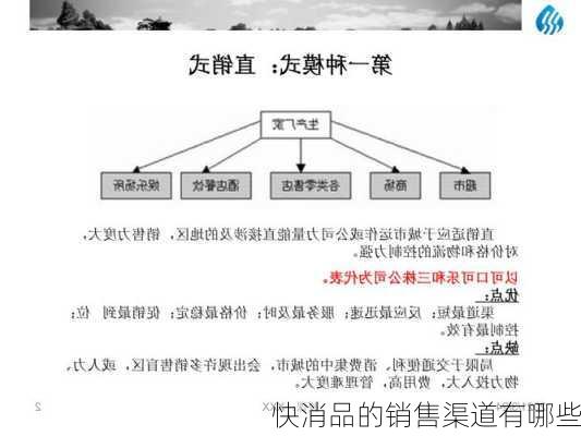 快消品的销售渠道有哪些