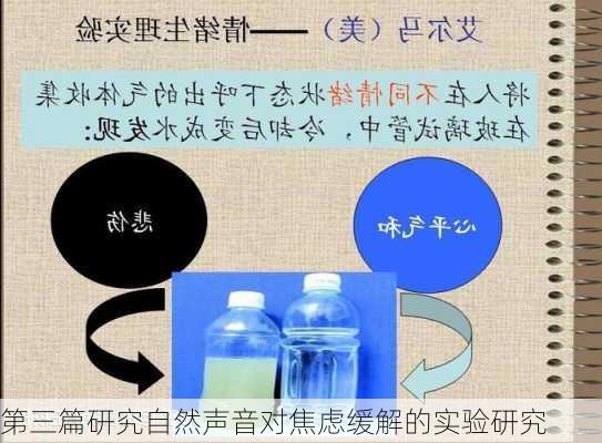 第三篇研究自然声音对焦虑缓解的实验研究