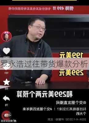 罗永浩过往带货爆款分析